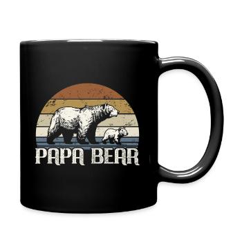 Papa Bear - Father Father's Day Gift - Full Colour Mug - black - Right