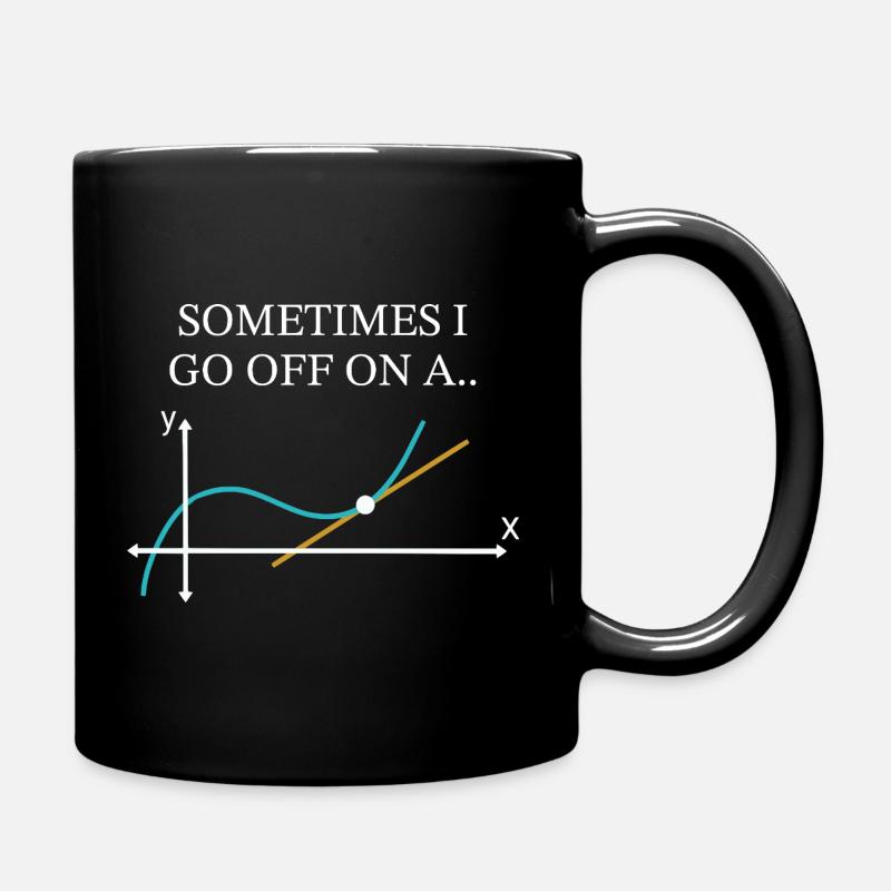 Manchmal schweife ich ab, komische Mathematik - Tasse einfarbig - Schwarz