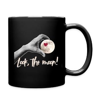Regarde la lune ! Conception Moonlover - Mug uni - noir - Droite