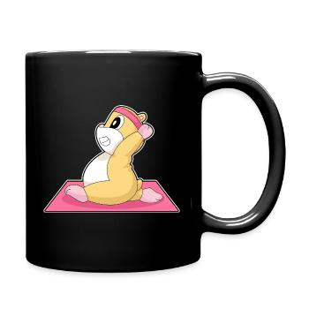 Hamster Yoga Fitness Gymnastics - Full Colour Mug - black - Right