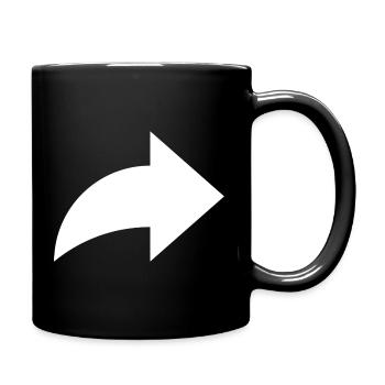 Pfeil, share - Tasse einfarbig - Schwarz - Rechts