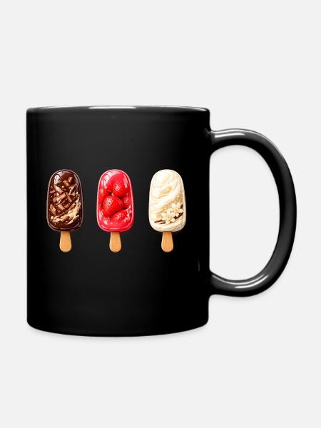 Threesome Popsicles Trio - Full Colour Mug - black
