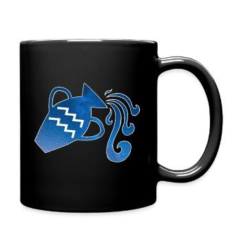 Verseau et univers - Mug uni - noir - Droite