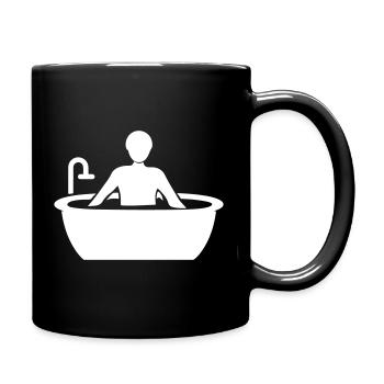 Baden Badewanne - Tasse einfarbig - Schwarz - Rechts