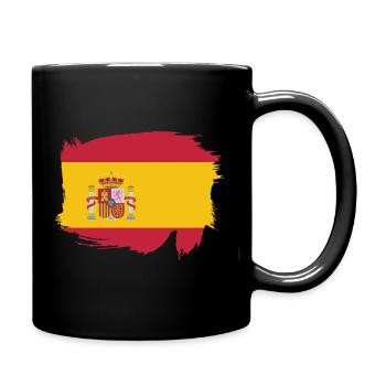 SPANIEN SPAIN España EUROPA SPANISCHE SPORT FAN - Tasse einfarbig - Schwarz - Rechts