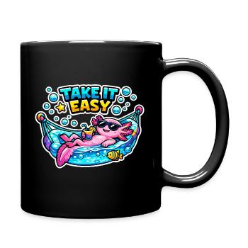 Take It Easy Mermaid Hammock Axolotl - Tasse einfarbig - Schwarz - Rechts