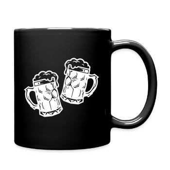 Toast en chope de bière Toast Toast Acclamations - Mug uni - noir - Droite