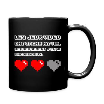 Les jeux vidéo ont gâché ma vie - Mug uni - noir - Droite