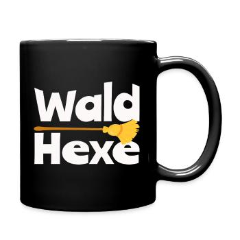 Wald Hexe Besen Natur Hexerei Fantasy Design - Tasse einfarbig - Schwarz - Rechts