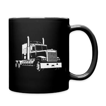 Silhouette de camion Conception du conducteur de camion - Mug uni - noir - Droite