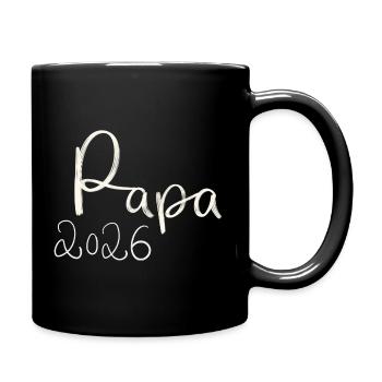 Papa 2026 Handlettering - Tasse einfarbig - Schwarz - Rechts
