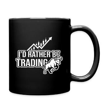 Je préférerais être dans le trading | Trader en actions crypto - Mug uni - noir - Droite