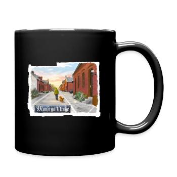 Mausegattstraße – Zechensiedlung im Pott - Tasse einfarbig - Schwarz - Rechts