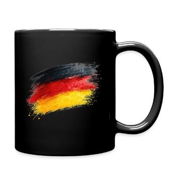 Germany Flag Brushstroke Title - Full Colour Mug - black - Right