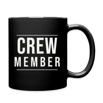 Crew Member Typo Modern Schmal Team Staff Event - Full Colour Mug - black - Right