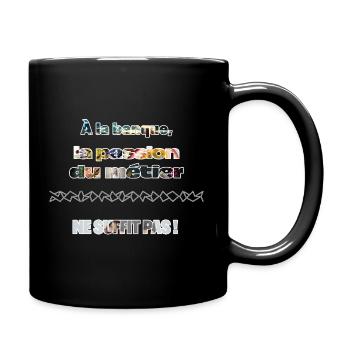 Passion du Métier Bancaire Collage - Mug uni - noir - Droite