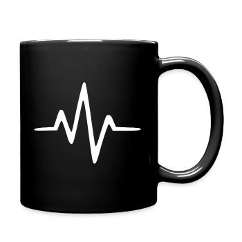 ECG Heartbeat Heart Rate Heart Line Gift - Full Colour Mug - black - Right
