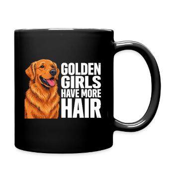 Golden Girls Have More Hair Golden Retriever - Mug uni - noir - Droite
