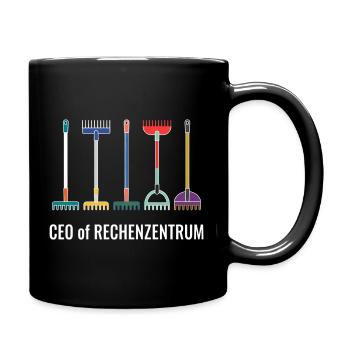 Leiter vom Rechenzentrum Gärtner EDV IT - Tasse einfarbig - Schwarz - Rechts