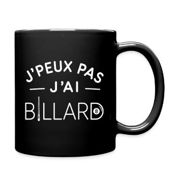 Billard Humour Cadeau Passionné de Billard - Mug uni - noir - Droite