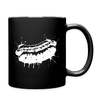 Hot Dog Ink Splash & Splash White - Tasse einfarbig - Schwarz - Rechts