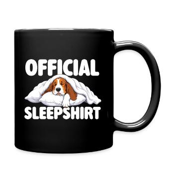 Chemise de nuit officielle - Mignonne maman de chien basset hound - Mug uni - noir - Droite