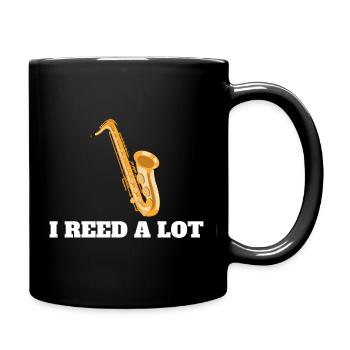 Funny Saxophone Player Gift for Saxophonist - Full Colour Mug - black - Right