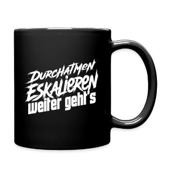 Nerven Behalten - Tasse einfarbig - Schwarz - Rechts