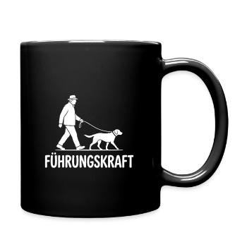 Hund Führungskraft Herrchen Hunde Gassi Gehen - Tasse einfarbig - Schwarz - Rechts