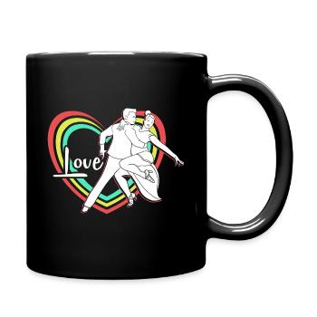 Walzer Paartanz - Tasse einfarbig - Schwarz - Rechts