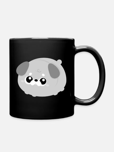 Fluffy Schnauzer - Tasse einfarbig - Schwarz