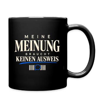 Meinungsfreiheit Demo Datenschutz Bürgerrechte - Tasse einfarbig - Schwarz - Rechts