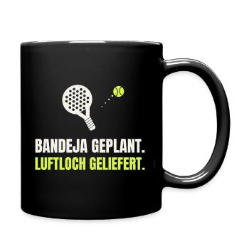 Padel Bandeja geplant, Luftloch geliefert - Tasse einfarbig - Schwarz - Rechts