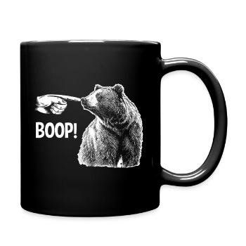 Funny Bear Boop The Snoot Animal Humor - Tasse einfarbig - Schwarz - Rechts