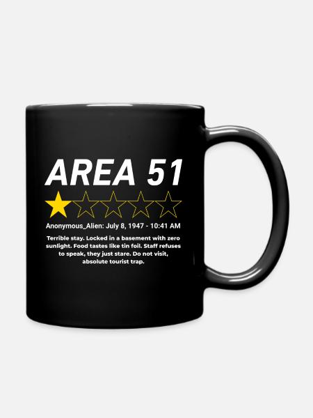 Area 51 1 Stern Bewertung - Lustiges - Tasse einfarbig - Schwarz