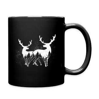 Résumé de la forêt d'orignaux - Mug uni - noir - Droite