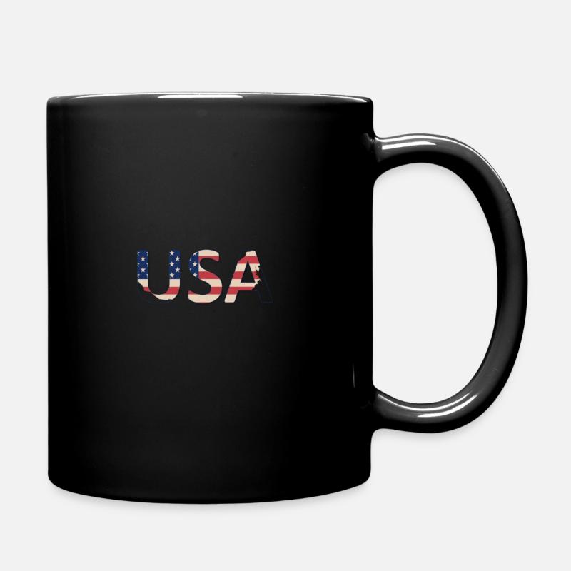 USA - Tasse einfarbig - Schwarz