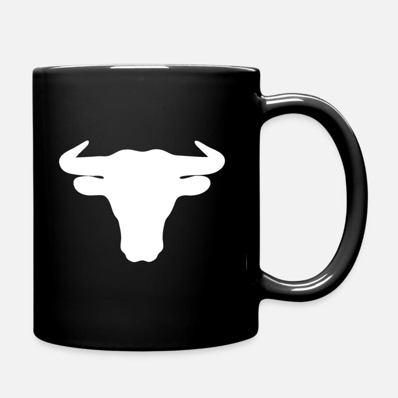 Stierkopf - Full Colour Mug - black