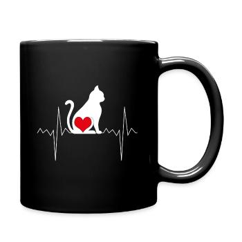 Fréquence cardiaque du chat - Mug uni - noir - Droite