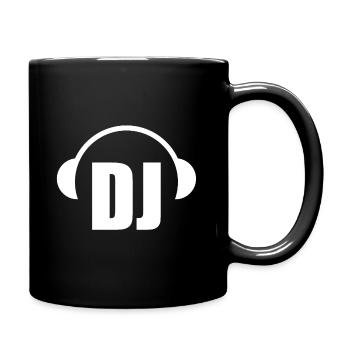 DJ Kopfhörer - Tasse einfarbig - Schwarz - Rechts