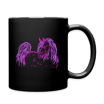 Araber Pink - Tasse einfarbig - Schwarz - Rechts