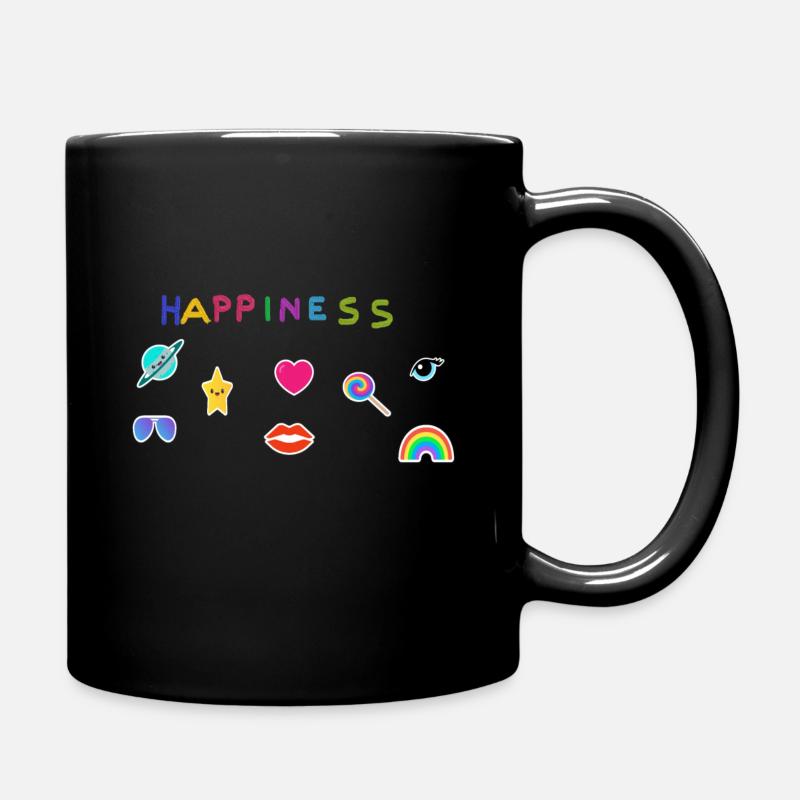 bonheur - Mug uni - noir