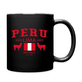 Peru - Tasse einfarbig - Schwarz - Rechts