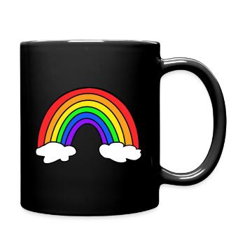 Regenbogen - Tasse einfarbig - Schwarz - Rechts
