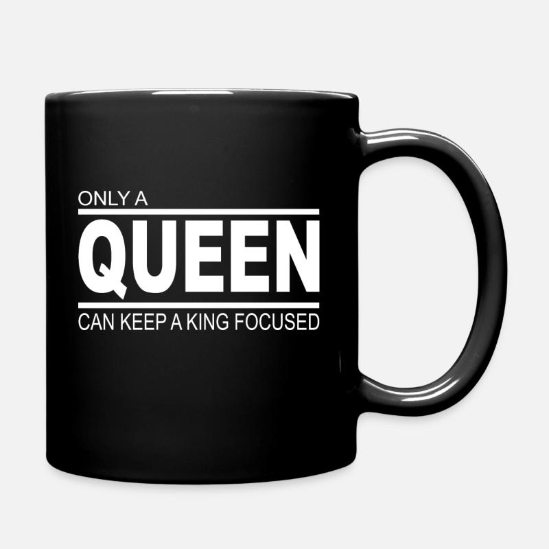 King - Queen - Tasse einfarbig - Schwarz