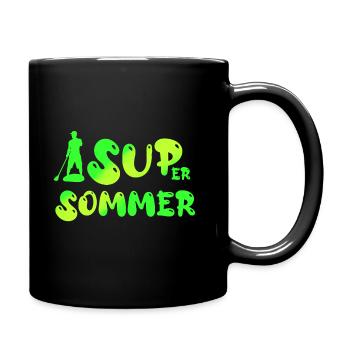super sommer SUP - Tasse einfarbig - Schwarz - Rechts