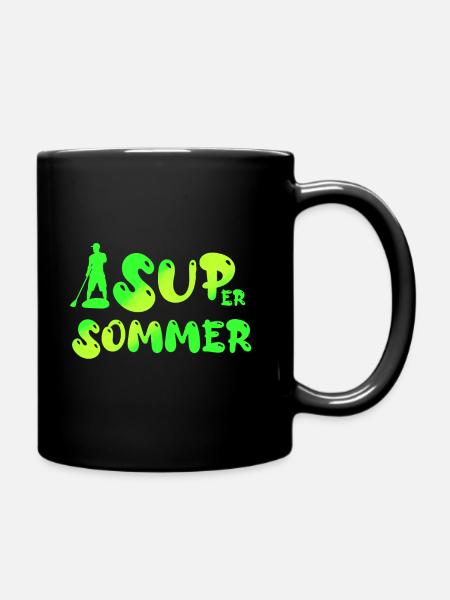 super sommer SUP - Tasse einfarbig - Schwarz
