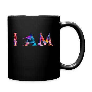 ICH BIN - Tasse einfarbig - Schwarz - Rechts