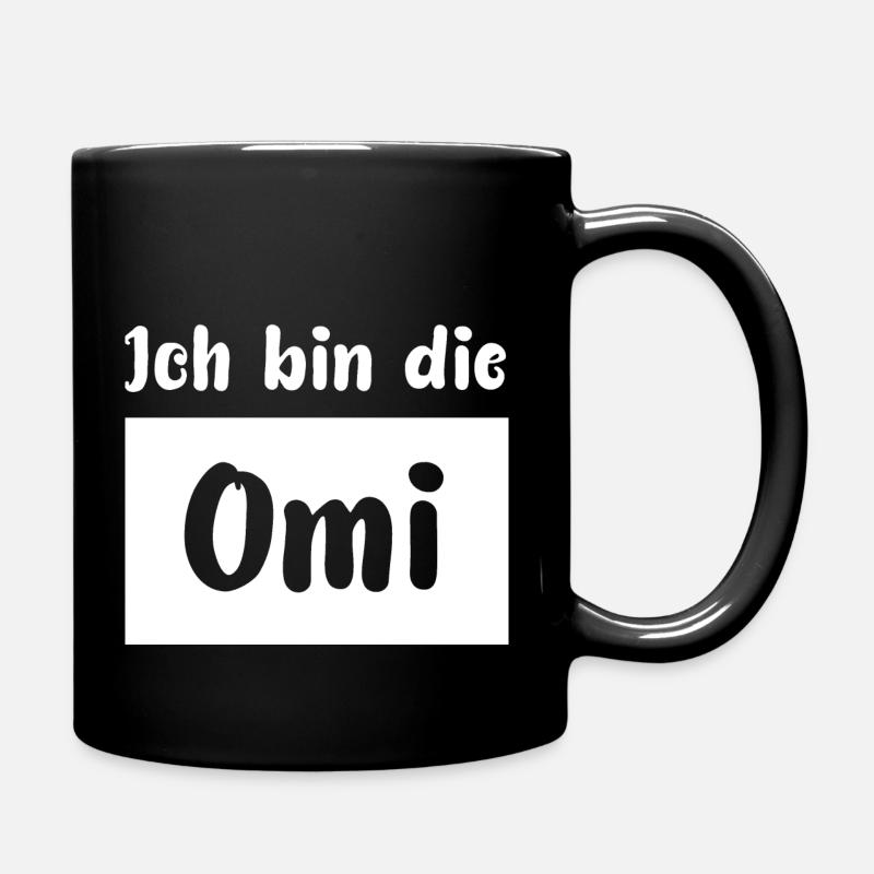 Omi - Tasse einfarbig - Schwarz