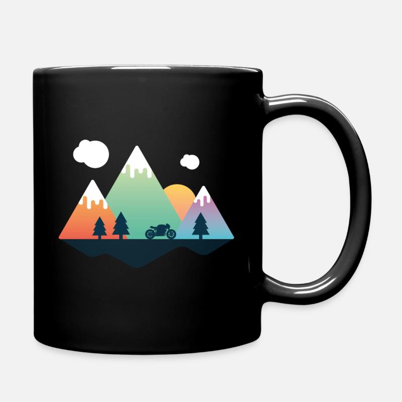 Montagnes de moto - Mug uni - noir